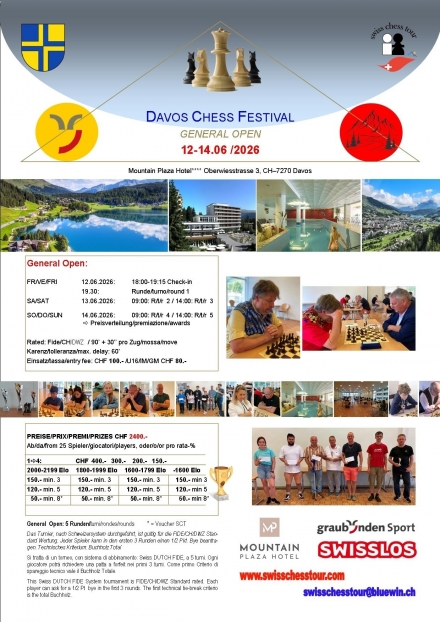 DAVOS CHESS FESTIVAL, 12-14.06.2026 - Swiss CHess Tour
