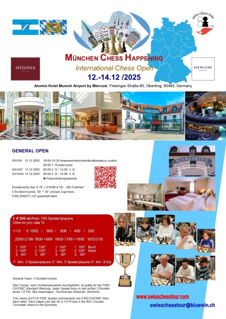 MUNICH-OBERDING, 12-14.12/2024 - Swiss CHess Tour
