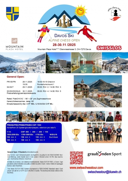 DAVOS SKI OPEN, 28-30.11.2025 - Swiss CHess Tour