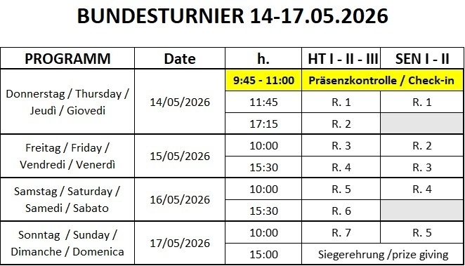 SPIELPLAN & HOTEL MÖVENPICK - Swiss CHess Tour